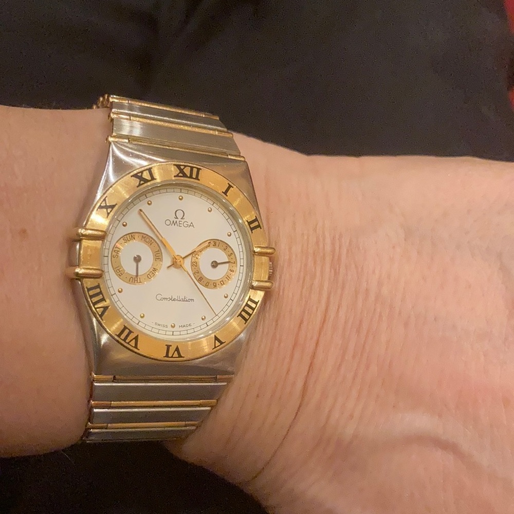 Omega two tone watch 33mm
